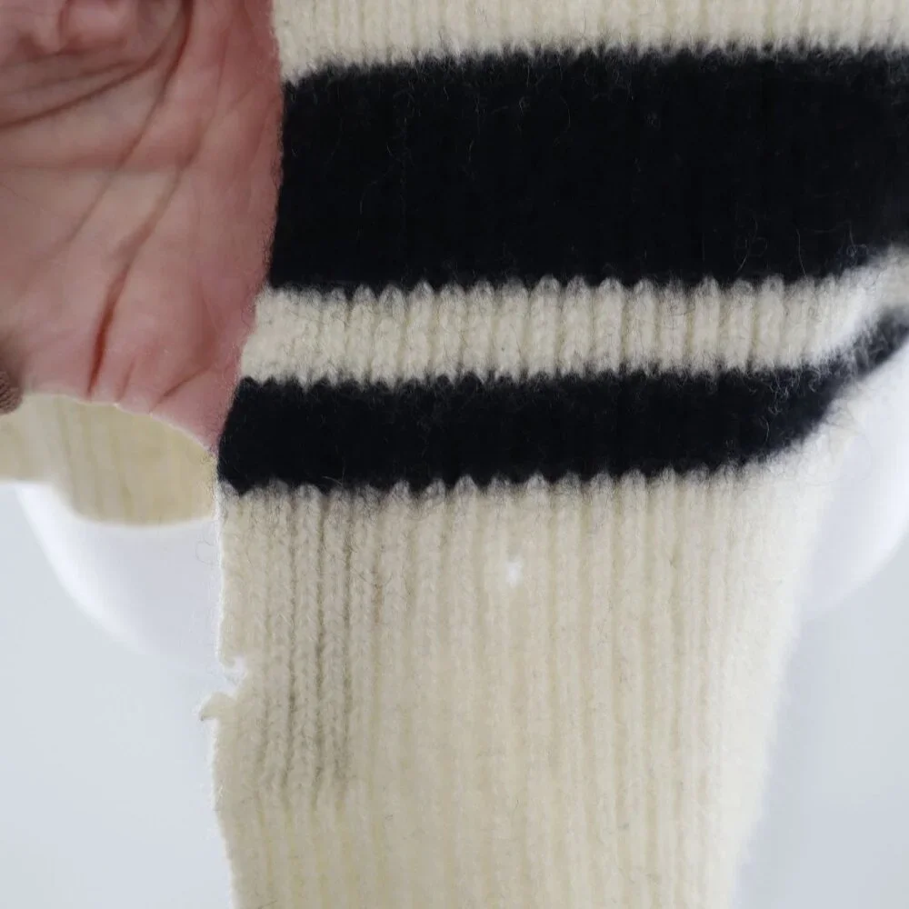 Striped Cashmere Scarf Black Academia Luxury Eclectic Grandpa Well Worn‎ Preppy